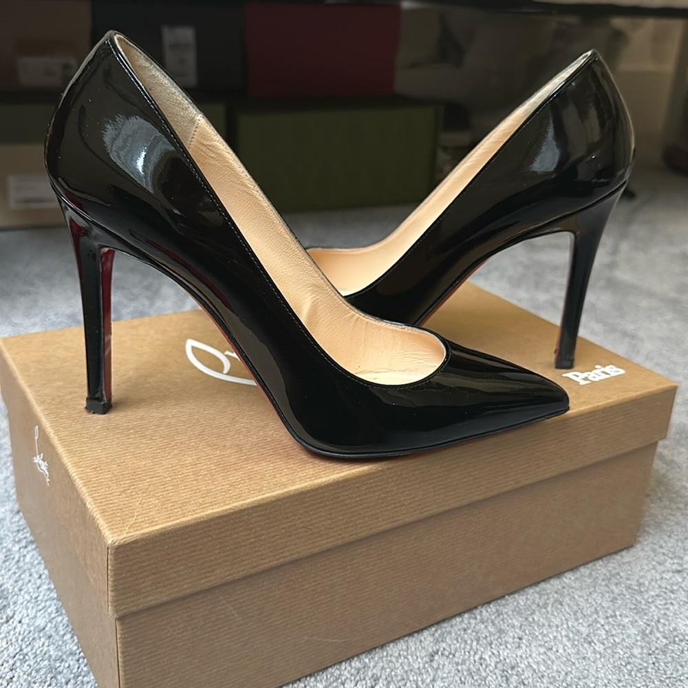 Brand new Christian Louboutin Patent Pigalle 100mm size 36.5